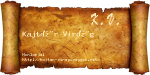 Kajtár Virág névjegykártya